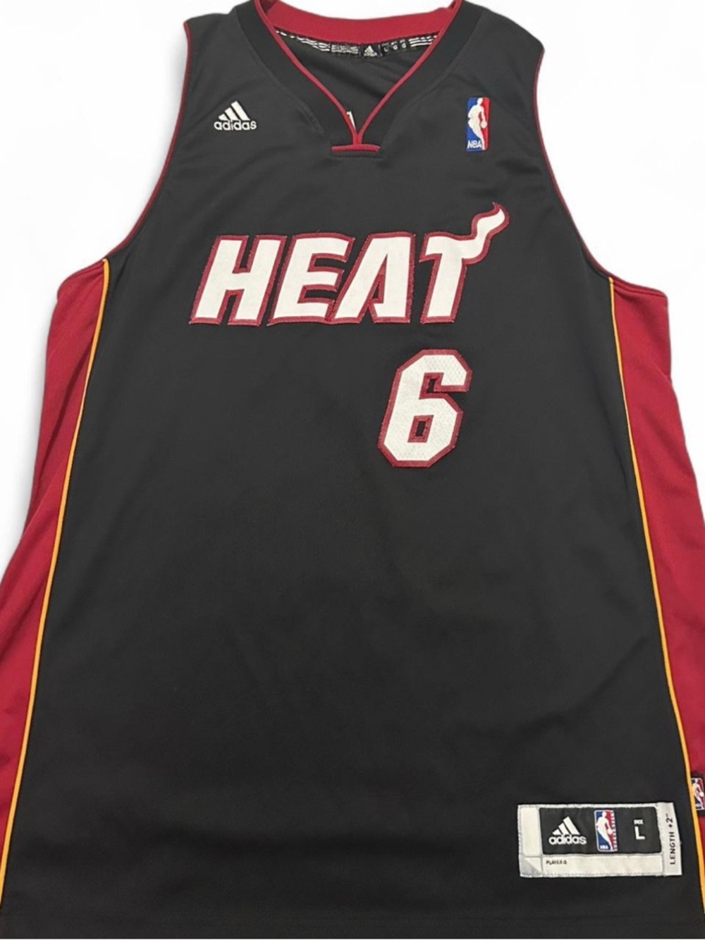 LeBron James Miami Heat black and red jersey #6